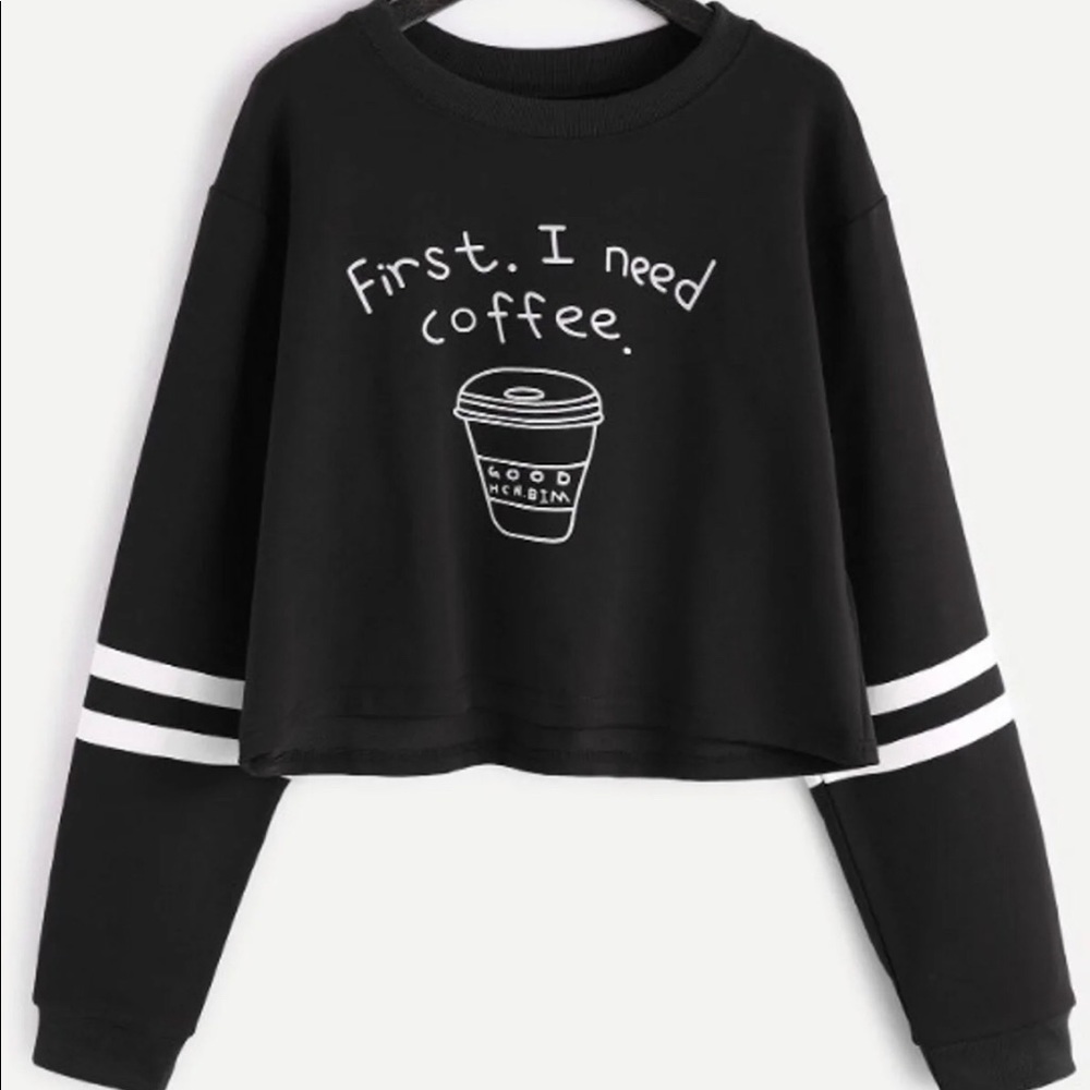 First I need COFFEE cropped sweatshirt Medium